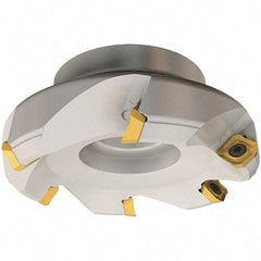 Iscar - 50mm Cut Diam, 22mm Arbor Hole, 6.5mm Max Depth of Cut, 45° Indexable Chamfer & Angle Face Mill - 3 Inserts, SE.. 12 Insert, Right Hand Cut, 3 Flutes, Series IscarMill - Exact Tool & Supply