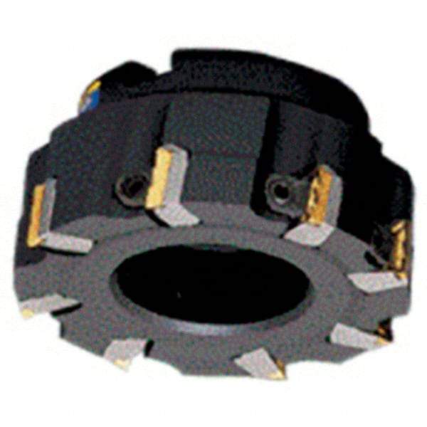 Iscar - 6 Inserts, 80mm Cut Diam, 27mm Arbor Diam, 18mm Max Depth of Cut, Indexable Square-Shoulder Face Mill - 0/90° Lead Angle, 50mm High, TPKN 2204 Insert Compatibility, Series IscarMill - Exact Tool & Supply