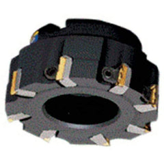 Iscar - 6 Inserts, 80mm Cut Diam, 27mm Arbor Diam, 18mm Max Depth of Cut, Indexable Square-Shoulder Face Mill - 0/90° Lead Angle, 50mm High, TPKN 2204 Insert Compatibility, Series IscarMill - Exact Tool & Supply