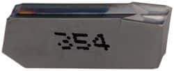 Iscar - 324GIM A Grade IC354, 3.2mm Cutting Width Carbide Grooving Insert - Right Hand, 0.22mm Corner Radius, TiCN Finish - Exact Tool & Supply