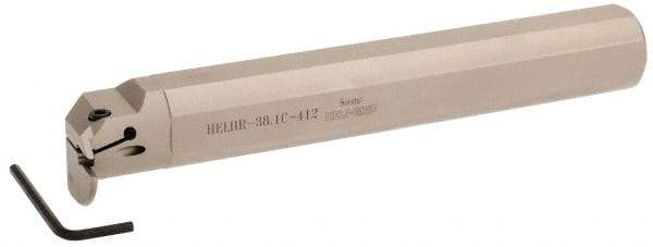 Iscar - HELII, Internal, Right Hand, 0.472" Max Depth of Cut, 0.157 to 3/16" Groove Width, Indexable Grooving Tool Holder - 1-1/2" Shank Width, 10" OAL, Through Coolant - Exact Tool & Supply