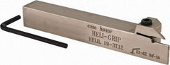 Iscar - HELI, External, Left Hand, 0.47" Max Depth of Cut, 0.118 to 1/8" Groove Width, Indexable Grooving Tool Holder - 3/4" Shank Height, 3/4" Shank Width, 5-1/2" OAL - Exact Tool & Supply
