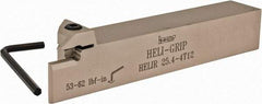 Iscar - External Thread, 0.47" Max Depth of Cut, 0.157" Min Groove Width, 6" OAL, Right Hand Indexable Grooving Cutoff Toolholder - 0.126 Seat Size, 1" Shank Height x 1" Shank Width, DG../GRIP/HGN 300. Insert Style, HELI Toolholder Style, Series Heli-Grip - Exact Tool & Supply