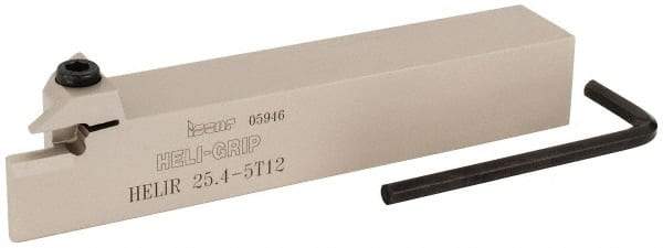 Iscar - HELI, External, Right Hand, 0.47" Max Depth of Cut, 0.197" Min Groove Width, Indexable Grooving Tool Holder - 1" Shank Height, 1" Shank Width, 6" OAL - Exact Tool & Supply