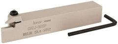 Iscar - HELI, External, Right Hand, 0.47" Max Depth of Cut, 0.197" Min Groove Width, Indexable Grooving Tool Holder - 1" Shank Height, 1" Shank Width, 6" OAL - Exact Tool & Supply