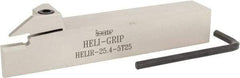 Iscar - HELI, External, Right Hand, 0.197" Min Groove Width, Indexable Grooving Tool Holder - 1" Shank Height, 1" Shank Width, 6" OAL - Exact Tool & Supply