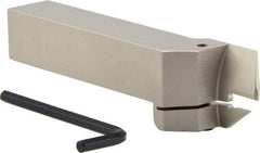 Iscar - HFH, External, Right Hand, 0.98" Max Depth of Cut, 0.157" Max Groove Width, Indexable Grooving Tool Holder - DGN 4.., GRIP 4.., HFPR 4004 Insert Compatibility, 1" Shank Height, 1" Shank Width, 6" OAL - Exact Tool & Supply