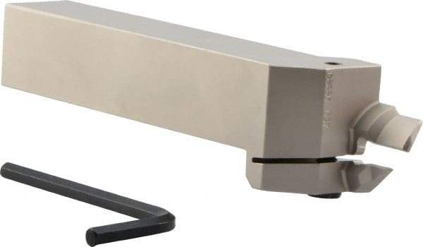 Iscar - HFH, External, Right Hand, 0.47" Max Depth of Cut, 0.157" Max Groove Width, Indexable Grooving Tool Holder - DGN 4.., GRIP 4.., HFPR 4004 Insert Compatibility, 1" Shank Height, 1" Shank Width, 6" OAL - Exact Tool & Supply