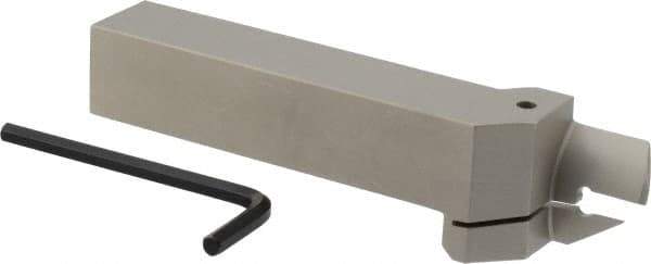 Iscar - HFH, External, Right Hand, 0.98" Max Depth of Cut, 0.157" Max Groove Width, Indexable Grooving Tool Holder - DGN 4.., GRIP 4.., HFPR 4004 Insert Compatibility, 1" Shank Height, 1" Shank Width, 6" OAL - Exact Tool & Supply