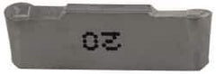 Iscar - 3015HFPL Grade IC20, 3mm Cutting Width Carbide Grooving Insert - 1.5mm Max Depth of Cut, Left Hand, Uncoated - Exact Tool & Supply