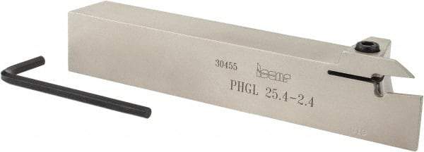 Iscar - PHG, External, Left Hand, 0.67" Max Depth of Cut, 3/32 to 1/8" Groove Width, Indexable Grooving Tool Holder - GDMW 2.4 Insert Compatibility, 1" Shank Height, 1" Shank Width, 6" OAL - Exact Tool & Supply
