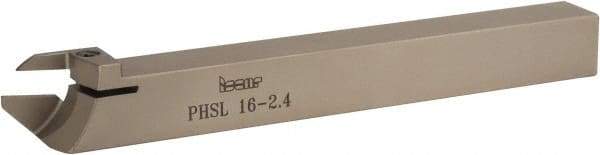 Iscar - PHS, External, Left Hand, 5/8" Max Depth of Cut, 3/32 to 1/8" Groove Width, Indexable Grooving Tool Holder - GDMW 2.4 Insert Compatibility, 0.63" Shank Height, 0.63" Shank Width, 5.9" OAL - Exact Tool & Supply