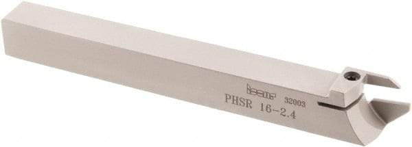 Iscar - PHS, External, Right Hand, 5/8" Max Depth of Cut, 3/32 to 1/8" Groove Width, Indexable Grooving Tool Holder - GDMW 2.4 Insert Compatibility, 0.63" Shank Height, 0.63" Shank Width, 5.9" OAL - Exact Tool & Supply
