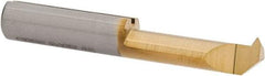 Iscar - 14mm Cutting Depth, 5mm Diam, Internal Thread, Solid Carbide, Single Point Threading Tool - TiN Finish, 30mm OAL, 5mm Shank Diam, 1.9mm Projection from Center, 0.75mm Max Pitch, 60° Profile Angle - Exact Tool & Supply