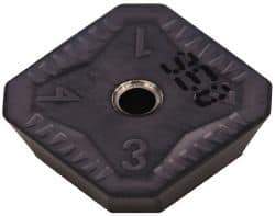 Iscar - SEKR42 76 Grade IC950 Carbide Milling Insert - TiAlN Finish, 0.1252" Thick, 1/2" Inscribed Circle - Exact Tool & Supply