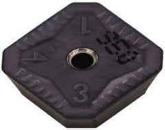 Iscar - SEKR42 76 Grade IC950 Carbide Milling Insert - TiAlN Finish, 0.1252" Thick, 1/2" Inscribed Circle - Exact Tool & Supply