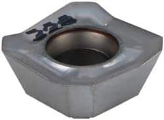 Iscar - SEKT43 HM Grade IC328 Carbide Milling Insert - TiCN Finish, 0.2031" Thick, 0.5079" Inscribed Circle - Exact Tool & Supply