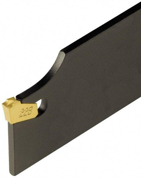 Iscar - 1.7717" Blade Height, 0.1575" Blade Width, 8.8583" OAL, Neutral Cut, Double End Indexable Cut-Off Blade - SGFH Blade, Self Grip Series - Exact Tool & Supply