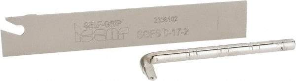 Iscar - 0.6732" Blade Height, 1/16" Blade Width, 4.3307" OAL, Neutral Cut, Single End Indexable Cut-Off Blade - SGFS Blade, Self Grip Series - Exact Tool & Supply