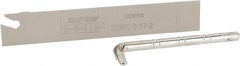 Iscar - 0.6732" Blade Height, 1/16" Blade Width, 4.3307" OAL, Neutral Cut, Single End Indexable Cut-Off Blade - SGFS Blade, Self Grip Series - Exact Tool & Supply