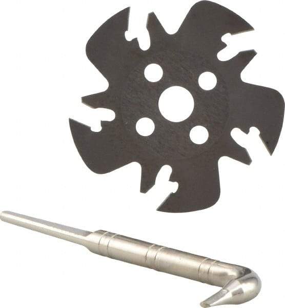 Iscar - Arbor Hole Connection, 0.5906" Depth of Cut, 63mm Cutter Diam, 0.3937" Hole Diam, 5 Tooth Indexable Slotting Cutter - SGSF Toolholder, GSF. Insert - Exact Tool & Supply