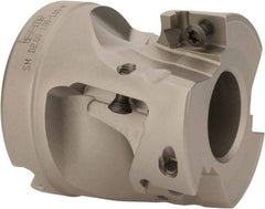 Iscar - 6 Inserts, 2" Cut Diam, 1" Arbor Diam, 1" Max Depth of Cut, Indexable Square-Shoulder Face Mill - 2" High, AD..1505.. & HM90 AD..1505.. Insert Compatibility, Series SM - Exact Tool & Supply