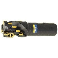 Iscar - 1-1/2" Cut Diam, 2" Max Depth of Cut, 1-1/4" Shank Diam, 5" OAL, Indexable Square Shoulder Helical End Mill - Weldon Shank, 90° Lead Angle, Series IsoMill - Exact Tool & Supply