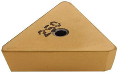 Iscar - TPKN43 Grade IC250 Carbide Milling Insert - TiCN/TiN Finish, 0.1874" Thick, 1/2" Inscribed Circle - Exact Tool & Supply