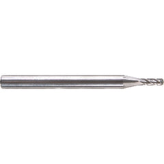 ‎.120″ Dia. - 1-1/2″ OAL - Solid CBD - Bright - Ball Nose-SE EM - 4 FL Series/List #5919 - Exact Tool & Supply