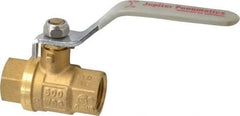 Value Collection - 1/2" Pipe, Full Port, Brass UL Listed Ball Valve - Inline - Two Way Flow, FNPT x FNPT Ends, Lever Handle, 600 WOG, 150 WSP - Exact Tool & Supply
