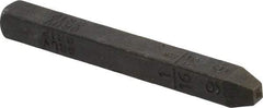 Made in USA - 1/16" Character Size, 9 Character, Heavy Duty Individual Steel Stamp - Steel, Individual - Exact Tool & Supply