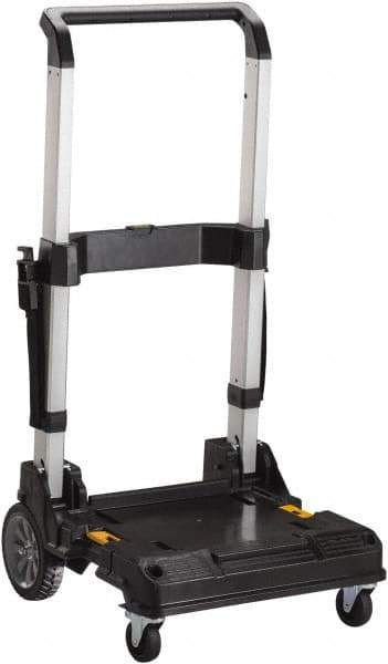 DeWALT - 200 Lb Capacity 12-3/4" OAH Trolley - Telescopic 3-Position Aluminum Handle, Metal, 2 Rigid, 2 Swivel Wheels - Exact Tool & Supply