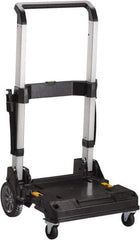 DeWALT - 200 Lb Capacity 12-3/4" OAH Trolley - Telescopic 3-Position Aluminum Handle, Metal, 2 Rigid, 2 Swivel Wheels - Exact Tool & Supply