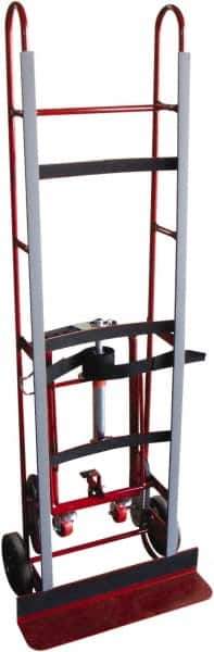 PRO-SOURCE - 1,200 Lb Capacity 72-3/4" OAH Vending Truck - 5-1/4 x 24" Base Plate, Steel Handle, Steel, Mold-On Rubber Wheels - Exact Tool & Supply