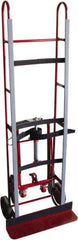 PRO-SOURCE - 1,200 Lb Capacity 66-3/4" OAH Vending Truck - 5-1/4 x 24" Base Plate, Steel Handle, Steel, Mold-On Rubber Wheels - Exact Tool & Supply