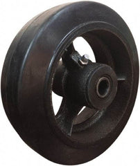 Value Collection - 6 Inch Diameter x 2 Inch Wide, Mold-On Rubber Caster Wheel - 410 Lb. Capacity, 5/8 Inch Axle Diameter, Roller Bearing - Exact Tool & Supply