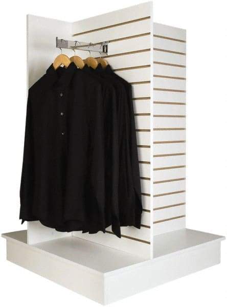 ECONOCO - 36" Wide, 54 High, Open Shelving Accessory/Component - Melanime Density Fiberboard, 36" Deep, Use with Slatwall Accessories - Exact Tool & Supply