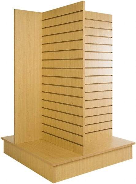ECONOCO - 36" Wide, 54 High, Open Shelving Accessory/Component - Melanime Density Fiberboard, 36" Deep, Use with Slatwall Accessories - Exact Tool & Supply
