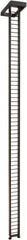 ECONOCO - 1-1/2" Wide, 87-1/2 High, Open Shelving Accessory/Component - Steel, Matte Finish, 7-1/2" Deep, Use with Mini-Ladder System - Exact Tool & Supply