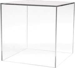 ECONOCO - 12" High x 12" Wide x 12" Deep, Display Cube Plastic Shelving - Clear - Exact Tool & Supply