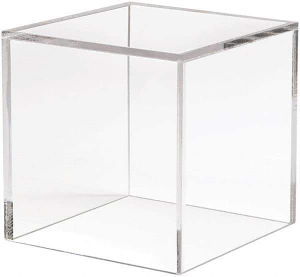 ECONOCO - 6" High x 6" Wide x 6" Deep, Display Cube Plastic Shelving - Clear - Exact Tool & Supply