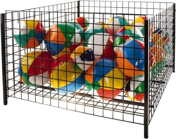 ECONOCO - 48" Long x 48" Wide x 32" High Steel Basket-Style Bulk Container - Exact Tool & Supply