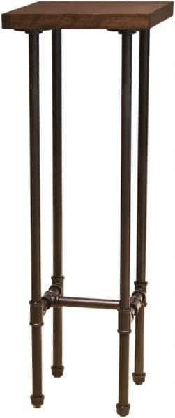ECONOCO - 14" Long x 14" Wide x 40" High Stationary Tower Table - Dark Brown, Steel Frame - Exact Tool & Supply