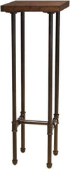 ECONOCO - 14" Long x 14" Wide x 40" High Stationary Tower Table - Dark Brown, Steel Frame - Exact Tool & Supply