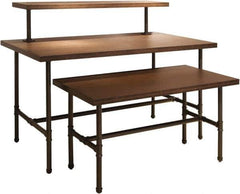 ECONOCO - 54" Long x 14" Wide x 12" High Stationary Table Nesting Topper - Dark Brown, Melamine Top - Exact Tool & Supply