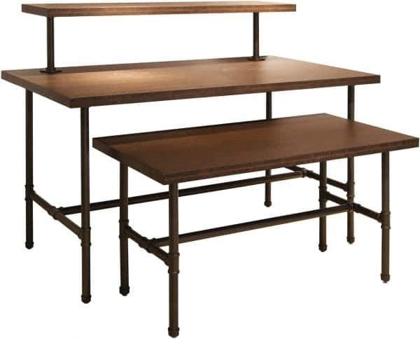 ECONOCO - 48" Long x 24" Wide x 24" High Stationary Nesting Table - Dark Brown, Melamine Top - Exact Tool & Supply
