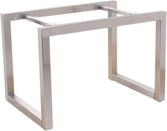 ECONOCO - 36" Long x 24" Wide x 24" High Stationary Display Table Frame - Satin Chrome, Steel Frame - Exact Tool & Supply
