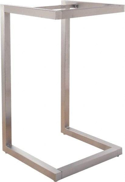 ECONOCO - 24" Long x 24" Wide x 42" High Stationary Pedestal Table Frame - Satin Chrome, Steel Frame - Exact Tool & Supply