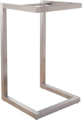 ECONOCO - 24" Long x 24" Wide x 42" High Stationary Pedestal Table Frame - Satin Chrome, Steel Frame - Exact Tool & Supply