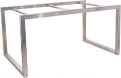 ECONOCO - 60" Long x 36" Wide x 30" High Stationary Display Table Frame - Satin Chrome, Steel Frame - Exact Tool & Supply